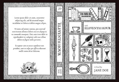 Dark Academia - Illustrated Book Cover (Full Spread)